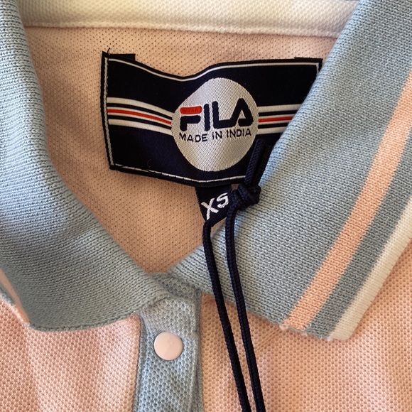 Fila - Polo Tennis Dress - Pink & Blue - X-Small - Picture 3 of 4